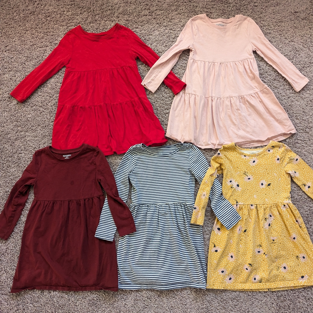 FIVE Girls Dresses Size 5T